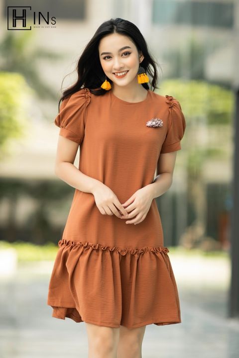 Váy Bầu suông | Đầm bầu thiết kế Dáng đuôi cá nơ cổ vải Tơ - Size M/L/XL |  Shopee Việt Nam