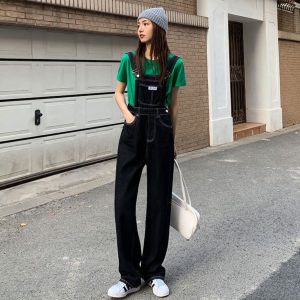 Jumpsuit Jeans Wanita Warna Hitam Yang Longgar