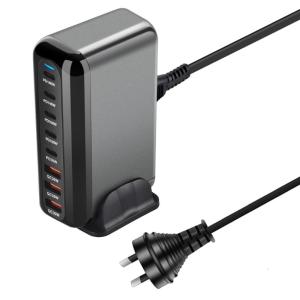 600W 8พอร์ตเดสก์ท็อป GaNs ชาร์จเร็ว5 USB C 3 USB อะแดปเตอร์โทรศัพท์มือถือที่ชาร์จสำหรับโทรศัพท์