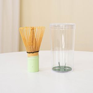 MIRELAE Multifunctional Matcha Whisk Bamboo Reusable Matcha Green Tea Powder Whisk Traditional Japanese Tea Set Bamboo Brush for Tea Lovers