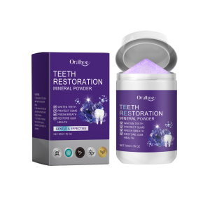 Oralhoe  Purple Teeth Whitening Powder   Gentle care for cleaning teeth protecting gums fresh breath dental care powder