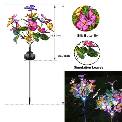 Solar Butterfly Light Waterproof Lamp for Garden Landscape Passage Courtyard Yard