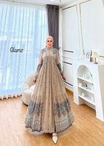 Zahira1808 Yasmin 14 Gamis Bahan Ceruty Baby Doll Dengan Pasmina Import Gamis Murah Trendi Baju Syari Muslim Wanita Ibu Terlaris Baju Pesta Adem Nyaman Di Pakai Real pict Orii GLZ