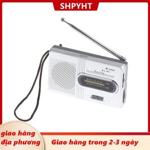 [COD] SHPYHT Giao hàng địa phương Xách Tay Mini Đài Phát Thanh Cầm Tay AM FM Âm Nhạc Máy Nghe Nhạc Loa Ngoài Trời Stereo Đài Phát Thanh Với Kính Thiên Văn Ăng Ten