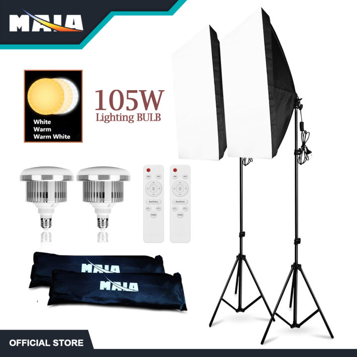 MAIA 2PCS Photography 50x70CM Softbox Lighting Kits Professional
