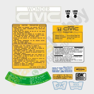 Stiker Honda Civic Wonder Warning Set