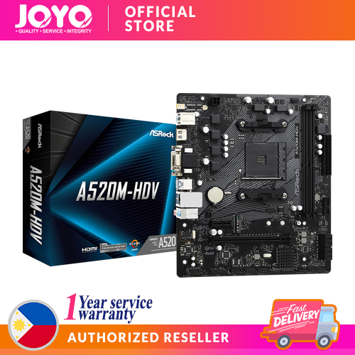ASROCK A520M-HDV /2 DDR4/M2/USB3/GBE LAN/VGA+DVI+HDMI/PS2/ AM4 (M