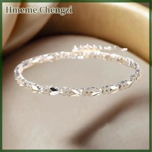 Hmeme 925 Sterling Silver Fashion Multiple Styles Bracelet Chain For Women Fashion Wedding Party Beautiful Jewelry Gift