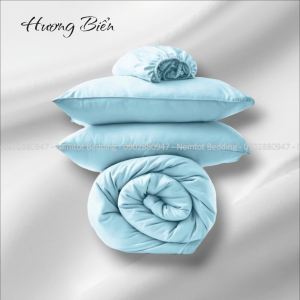 ❇️LỤA LYOCELL ICE COOL❇️ Bộ Chăn Ga Gối Lụa Lyocell Cool Mát Mịn Gồm Chăn Chần Bông_Nemtot Bedding