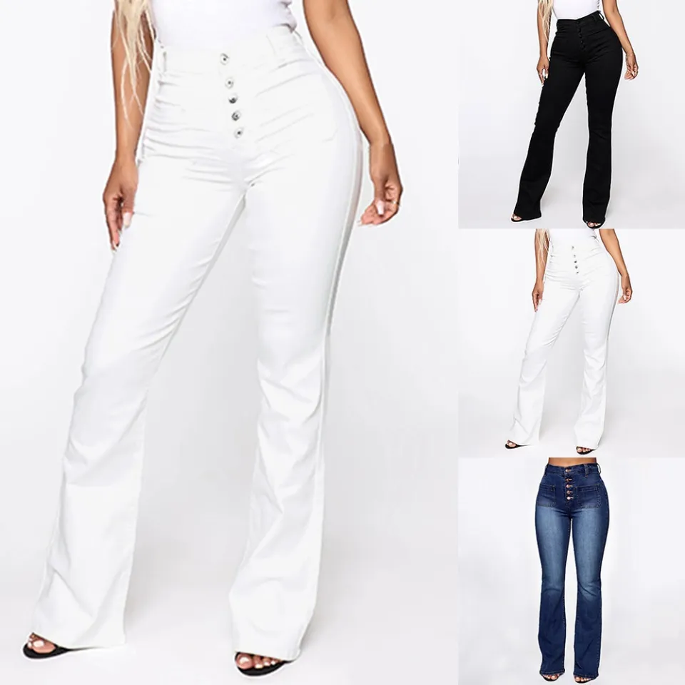 Plus Size XS-4XL Women Flare Jeans Spring Summer Autumn Fashion