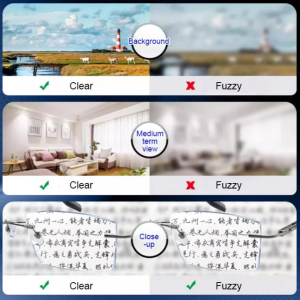 Ultralightweight mens and womens colorchanging antiblue light presbyopia glasses