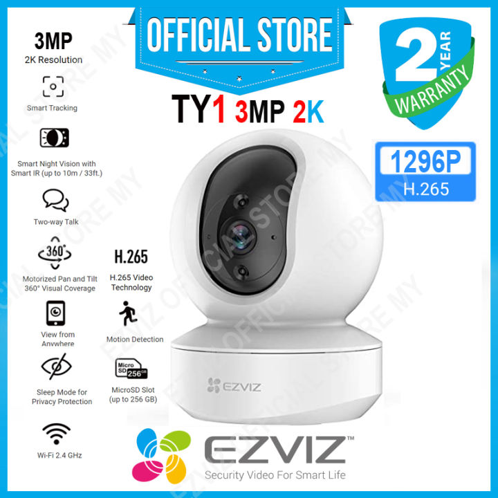 Ezviz Ty1 3mp   4mp 2k (4mp) Full Hd Resolution Pan & Tilt Wireless 