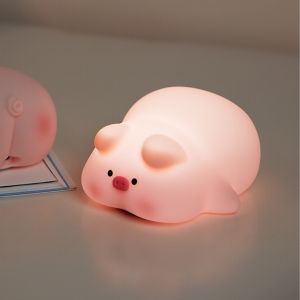 Cute Panda Silicon LED Touch Night Light USB Rechargeable Bedside Lamp Childrens Birthday Gifts