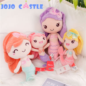 JOJO CASTLE High Quality Little Mermaid Princess Doll plush Toy Stuffed Fairy Tale Mermaid Stuffed baby Sleeping toys for Girl Birthday gift