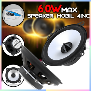 FAST DELIVERY LaBo Speaker Subwoofer Mobil Full Bass Suara Jernih Car HiFi 4 Inch 60W 2 PCS