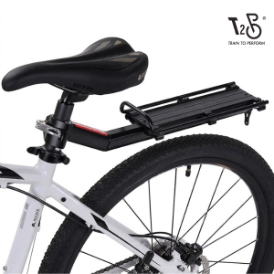 T2P Bike Rear Rack (15kg Load) Bicycle Rack Aluminum Luggage Carrier w/ Reflector Quick Release