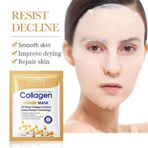 Sadoer Anti-Aging Mask แผ่นมาส์กหน้าคอลลาเจน ช่วยต่อต้านริ้วรอย เพิ่มความชุ่มชื้น เติมคอลลเจนให้ผิว