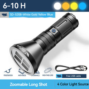 Smiling Shark Original Flashlight Sd5208 Super Bright Torch Light Led Rechargeable Influencer Tiktok Working Camping Hiking Fishing