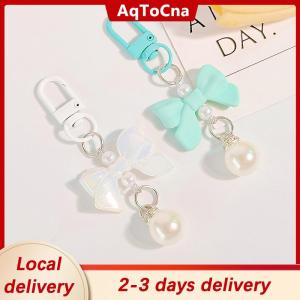 [COD] AqToCna Ship within 24 hours Bow Candy Color Pendant Keyring Fashion Y2K Keychain Headphone Cases Charm Bag Pendant Handbag Accessories