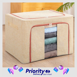 Linen Single-window Storage Box Large Capacity High Quality Toy Book Clothing Storage Home