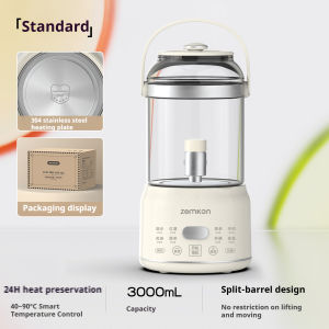 Zemkon 3L Electric Kettle With Faucet Borosilicate Glass Split Design Health Pot Stew and Boil Integrated Teapot Fully Automatic Thermostatic kettle