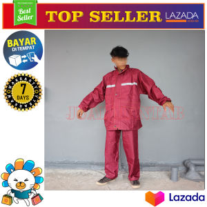 Jas Hujan Setelan Lucky Raincoat Jaket dan Celana Indoplast Hight Quality Bahan Tebal dan Nyaman Pria Wanita