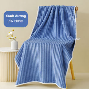 Khăn Tắm Cỡ Lớn 70x140cm Thấm Hút Siêu Nhanh Sợi Bông Mềm Mại Khăn Tắm To Thiết Kế Dập Sóng Nước Chất Cotton Dày Dặn