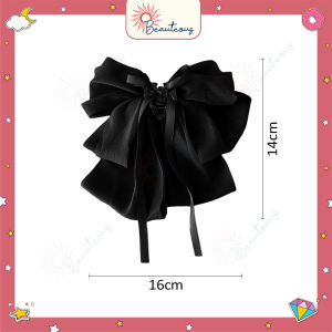 Jedai Jepit Pita Besar Model Bowknot Polos Korean Style Sifon Ribbon