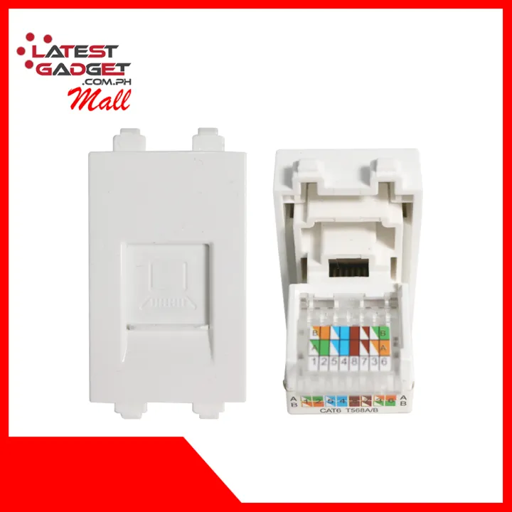 Retouch Rj45 Optimus Ethernet RJ45 Wall Outlet Module 36x23mm | Lazada PH