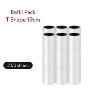 Cleaning Roller Removing Hair Sticky Mop Extendable Handle Cleaner Hair Sticky Paper Roller 60 Sheets for Lint Dust