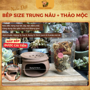 Bếp xông thảo mộc đất nung nắp rời niêu xông bồ kết size nhiều size