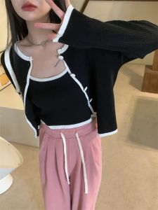 BestStore - Setelan Cardigan + Tanktop Rajut / One Set Rajut / Setelan Kekinian Rajut Cardigan + Tanktop