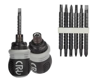 Bisa Cod Obeng Super Kuat Baja Asli Set 7in1 Obeng Cebol BB buntek karet Dua Arah bolak balik cebol mini Multifunction Screwdriverset