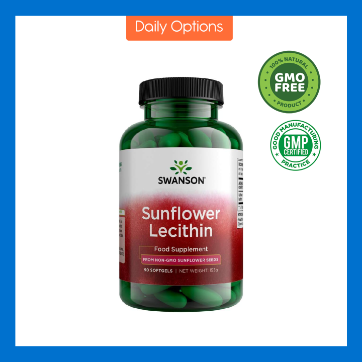 Swanson Premium Sunflower Lecithin 1200mg 90pcs for Clogged Ducts