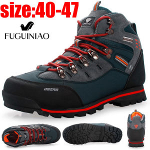 Fuguiniao รองเท้าเดินป่ากันน้ําผู้ชายรองเท้าปีนเขากันลื่นรองเท้ากีฬา2022