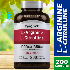L-ARGININE L-CITRULLINE Free Form 200 Capsules L Arginine L Citrulline Supplement
