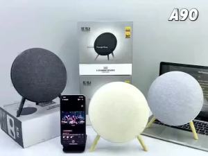 High Power Classic UFO Shaped Wireless Bluetooth Speaker Desktop HIFI Stereo Audio A90 Support BT TF AUX TWS Wireless Subwoofer