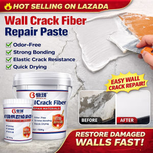 ✨Ready Stock✨Repair/Fix✅ 【Wall Crack Repair Paste】 Ceiling Crack Sealer Waterproof Moisture Proof/Durable Fiber Quick Dry Non-Toxic Easy To Use Home Wall Repair Anti-Crack Solution Great For Indoor Walls