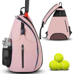 NALANILI Reversible Pickleball Rackets Backpack Large Capacity Zipper Closure Tennis Racket Carrying Bag  Durable Badminton Bag For Men Women Sports