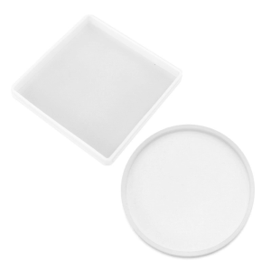 2 Pcs Agate Coaster Mold Round Square Mug Pad Resin Casting Silicone Mold Decorative Making Epoxy Mould