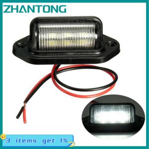 ZHANTONG 1Pc Waterproof 6 LED 12V License Plate Light Car Boat Truck Trailer Step Lamp
