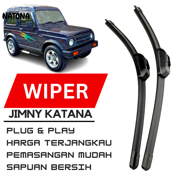 Wiper Jimny Katana Set Depan Kanan Kiri Frameless Wiper Mobil Jimny