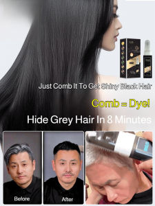 ✨ Hair Dye / Dyeing Product / Non-Fading Colorant Natural Botanicals Covers Gray Smart Comb Non-Irritating Free of Heavy Metals No Foaming Agents Scalp-Friendly