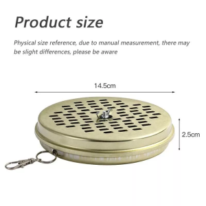 【Buy 1 get 1】Portable Iron Mosquito Coil Holder Round Heat-Resistant Incense Holder Mosquito Fragrance Plates Mosquito Coil & incense burner for Home Office Camping Outdoor use Fishing Pool side Patio Deck Camping Hiking