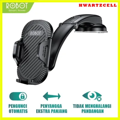 NEW ROBOT RT-CH14 Car Holder Mobil Universal Dashboard Suction Cup Automatic Lock Black Garansi Original Resmi 1 tahun Robot