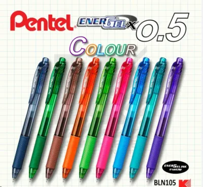 !! ราคาพิเศษ !! ปากกา Pentel Energel-X รุ่น BLN105 ขนาด 0.5 มม. สีหมึกตามสีด้าม ( 1 ด้าม )