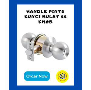 Handle Bulat Kunci Pintu Kamar Mandi Toilet Stainless 1 Set Weldom