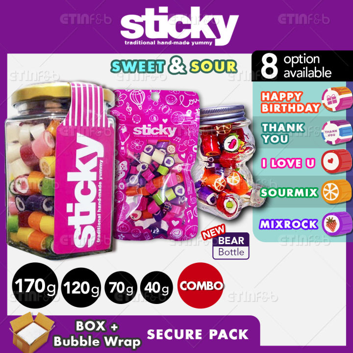 Sticky Candy Gula Gula Viral Coklat Halal Stok Sedia Masam Manis Gula Buah Buahan Surprise T 7811