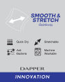 DAPPER เสื้อเชิ้ตแขนยาว SMOOTH & STRETCH ผ้าทวิล ทรง  Regular Fit สีขาว. 