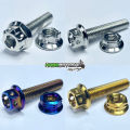 🏁 SKRU + NUT BRACKET EKZOS Y15 Y16 135LC HONDA RS RSX 🏁 ORIGINAL HENG THAILAND SCREW EXHAUST GOLD TITANIUM. 